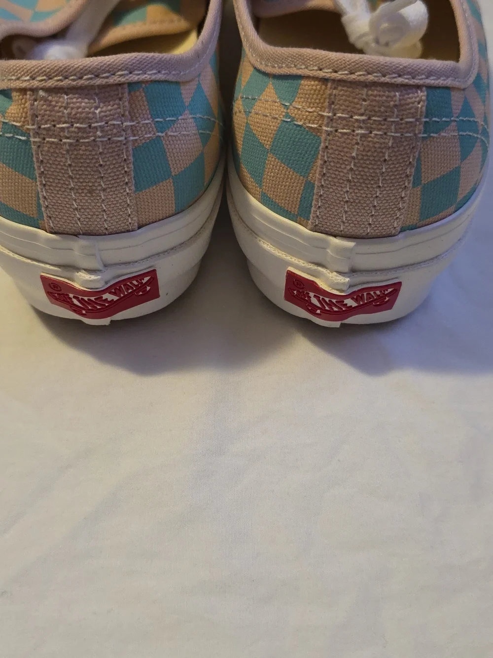 Vans Sepia Rose Pink And Teal Blue Womens Size 8 - Picture 4 of 9